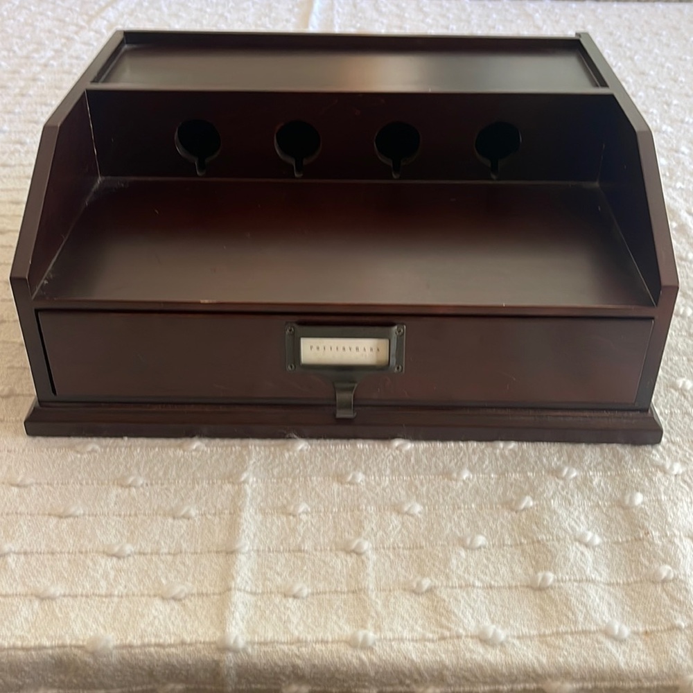 Pottery Barn Charging Station Valet Brown
